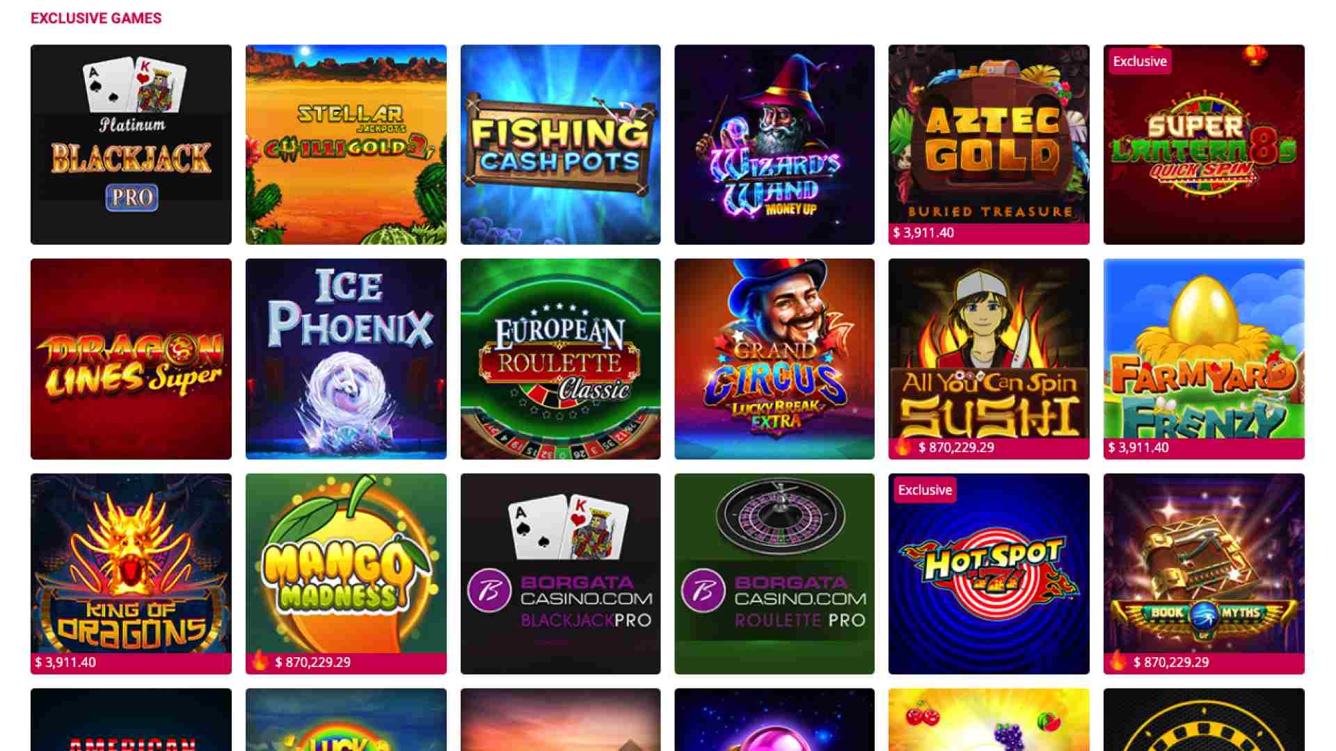 Borgata Casino Exclusive Games