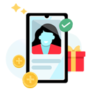woman-on-mobile-screen-with-gift-icon