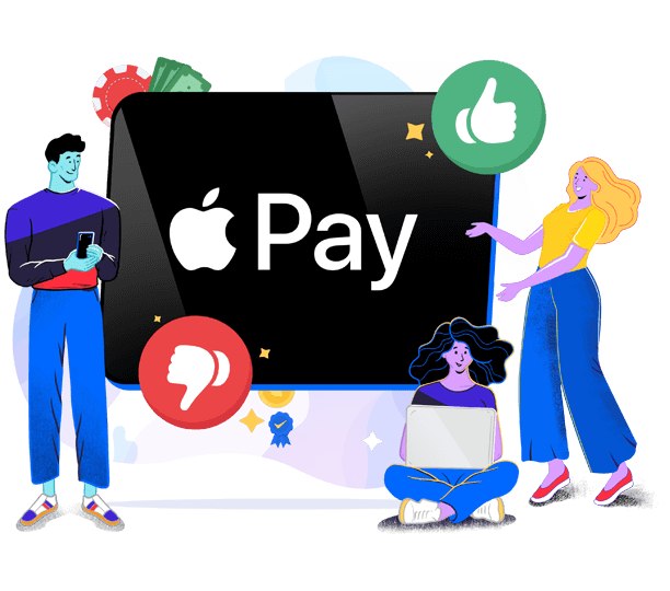 people-in-front-of-apple-pay-logo-discussing-if-it-is-legit